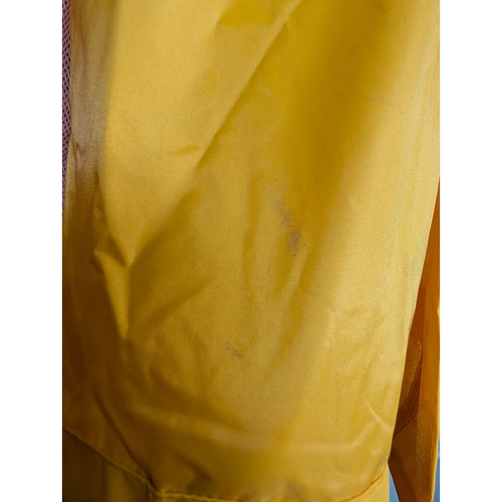 Lands' End Men's XL Yellow Rain Jacket Hooded Waterproof Windbreaker Utility - Picture 13 of 14